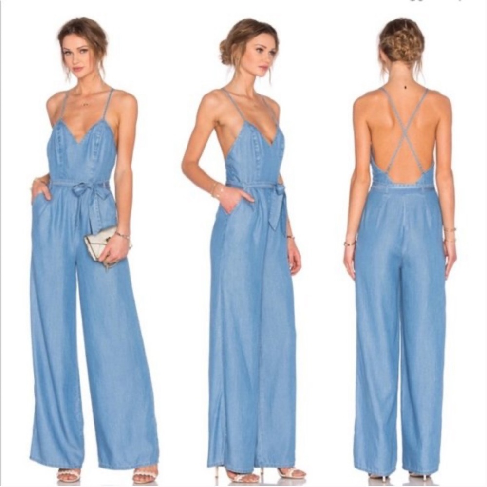 LOVERS FRIENDS DENIM JUMPSUIT REFORMATION REVOLVE